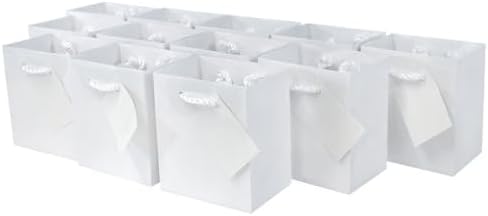 OccasionALL White Gift Bags with Handles 12 Pack