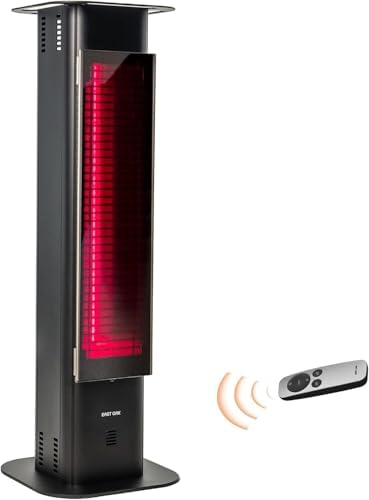EAST OAK 1500W Electric Infrared Patio Heater with Remote Control