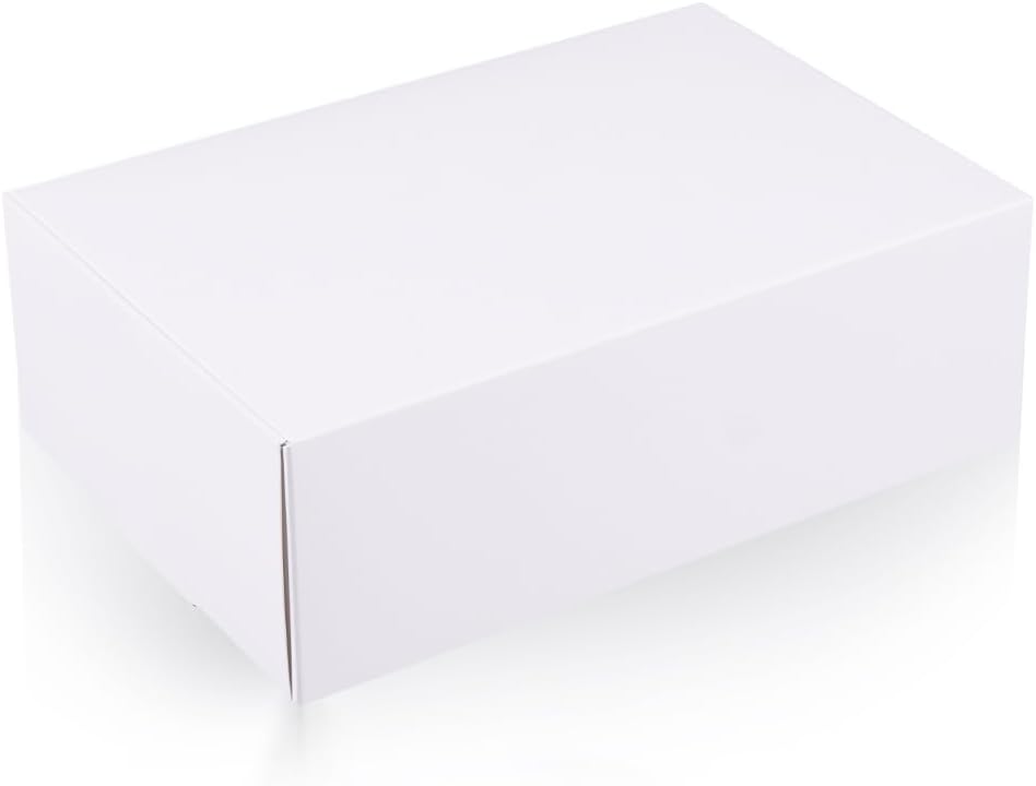 10 Pack White Gift Boxes 9x6x3 Inches Wedding Proposal Boxes