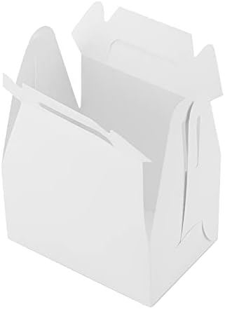LEXININ 100 Pack White Gable Favor Boxes for Parties
