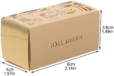 STOBOK 50Pcs Halloween Goodie Boxes Paper Treat Holders for Parties