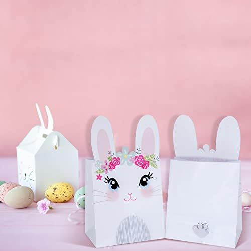 WEEPA 20 Pack Easter Bunny Gift Bags for Kids