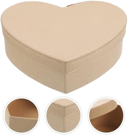 Ipetboom Heart Kraft Paper Box with Lids 65x49x2 Inch