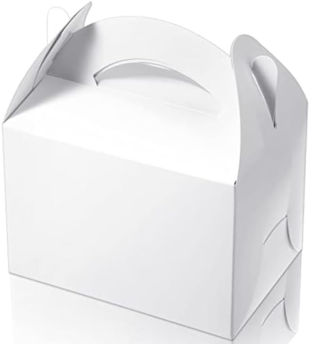 60 Pieces White Gable Gift Boxes for Parties