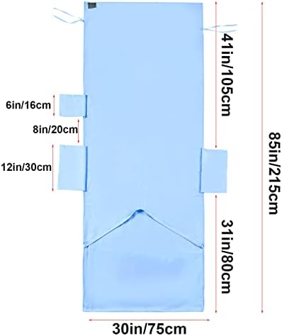 Sky Blue Chaise Lounge Cover with Side Pockets