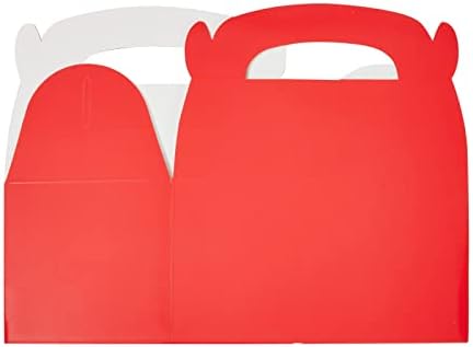 Juvale 24-Pack Red Gable Boxes with Handles