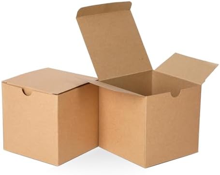 SHIPKEY 10 Pcs Kraft Gift Boxes with Lids