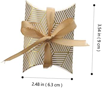 BIUDECO 50Pcs Foil Pillow Boxes for Party Favors