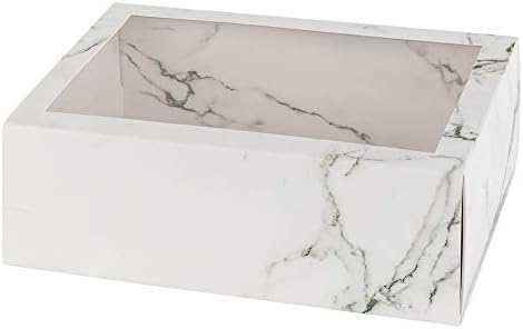 Hammont Clear Window Gift Boxes 6 Pack Rectangle