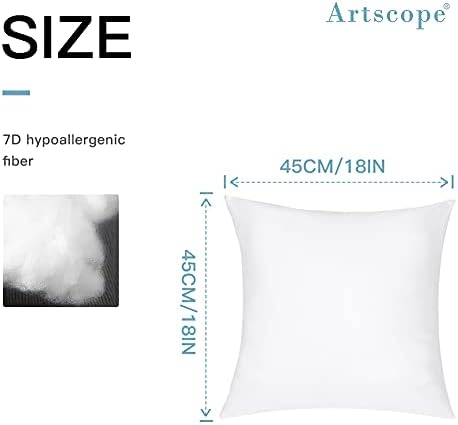 Artscope Outdoor Waterproof Throw Pillow Inserts Set of 4