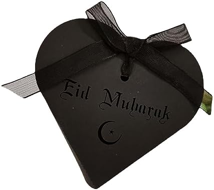 MODADA Heart Shaped Candy Box Gift Bags for Ramadan Eid Mubarak Parties