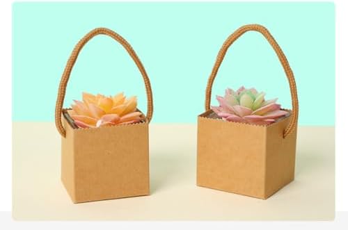Urier 40 Succulent Wraps with Handles for Gift Packaging