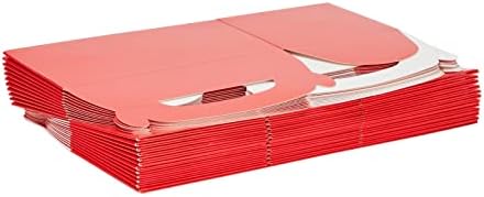 Juvale 24-Pack Red Gable Boxes with Handles