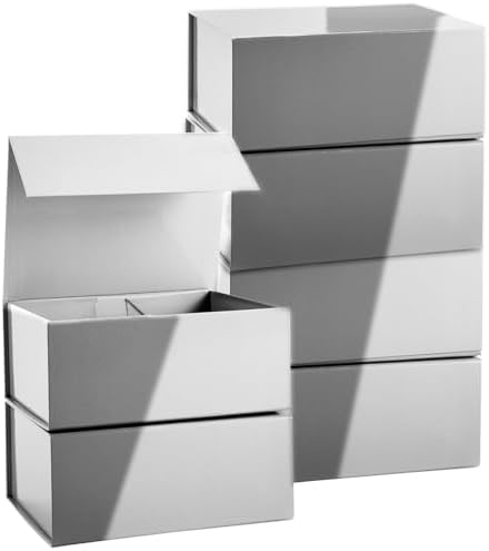 Stockroom Plus 6 Pack Magnetic Gift Boxes Gray