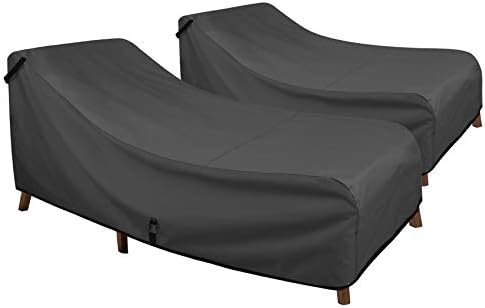Porch Shield Chaise Lounge Cover 2 Pack - Black