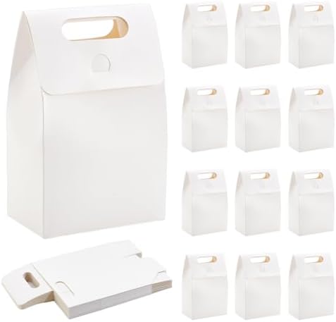PH PandaHall 24 Pack White Gift Boxes for Party Treats