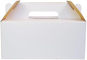PandaPandaPPS 50 Pack White Gable Boxes 825x5x4 for Gifts and Parties