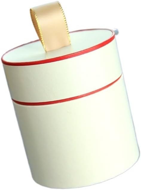 MODADA Red Beige Cylinder Gift Bags Wedding Favor Packaging Gift Box