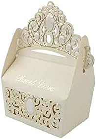 50pcs Royal Shiny Gemstone Crown Candy Box Wedding Party Favors