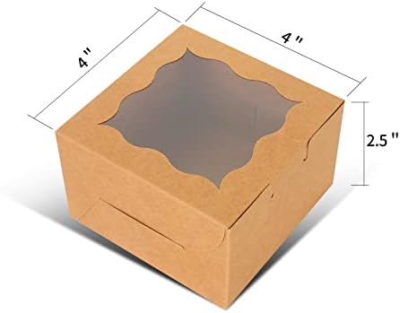 KPOSIYA 10 Pcs Bakery Boxes With Window