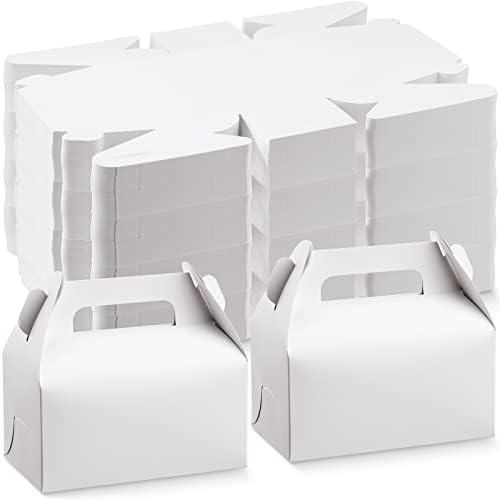 Geyee 100 Pcs White Gable Gift Boxes