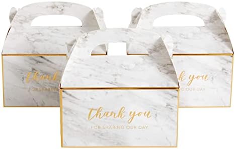 Sparkle and Bash Marble Thank You Gable Boxes Pack of 24