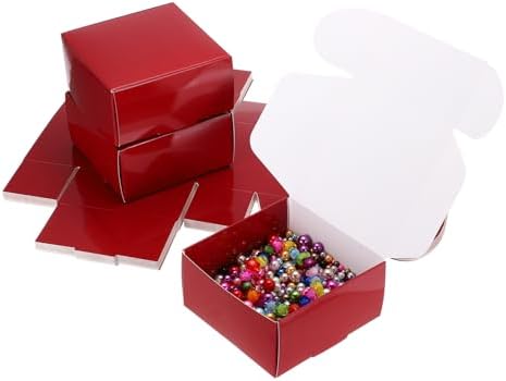 PATIKIL Red Mini Gift Boxes 25 Pack with Lid