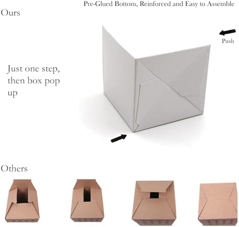 Oletx 25 Pcs White Gift Boxes 4x4x4 Inch with Lids