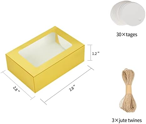 COTOPHER 30Pcs Mini Kraft Soap Boxes with Window