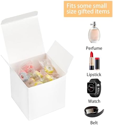 25pcs White Paper Gift Boxes 315x315x315 Inches Wedding Favor Boxes