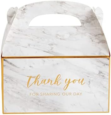 Sparkle and Bash Marble Thank You Gable Boxes Pack of 24
