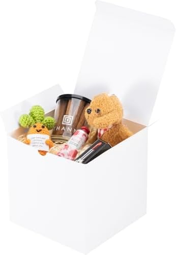 UnicoPak 10 Pack White 7x7x7 Gift Boxes