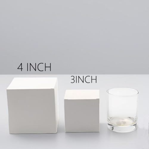 Oletx 25 Pcs White Gift Boxes 4x4x4 Inch with Lids