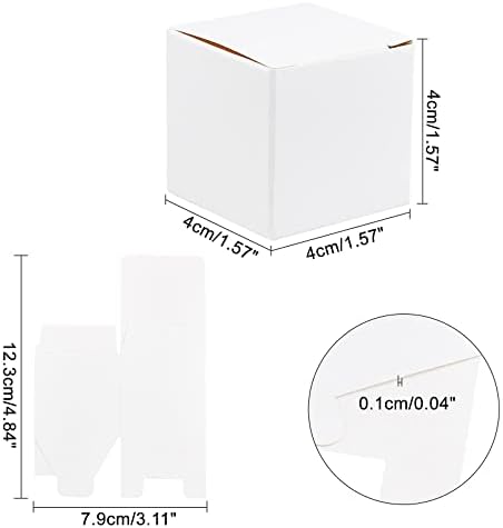 PH PandaHall 30 Pack Mini White Kraft Gift Boxes with Lid