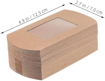 SAFIGLE 50pcs Mini Pillow Candy Box With Clear Window