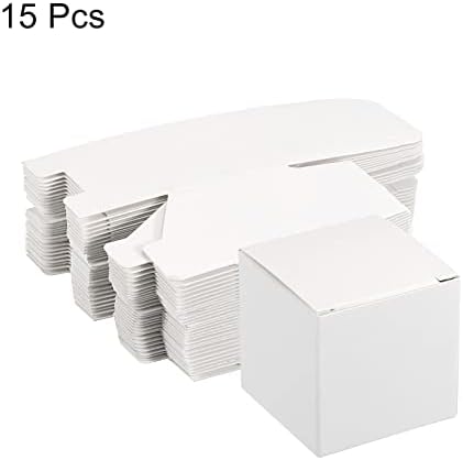 PATIKIL White Corrugated Gift Boxes 2x2x2 Inch Pack of 15