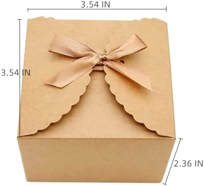 KUPOO Brown Gift Boxes 20PCS Small Kraft Gift Box with Lid