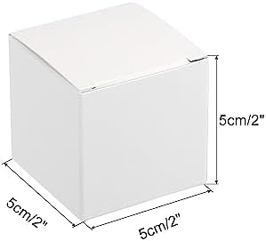 PATIKIL White Corrugated Gift Boxes 2x2x2 Inch Pack of 15