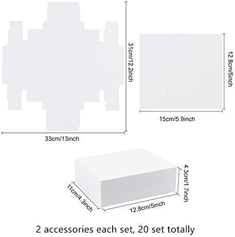 BENECREAT 20 Pack Kraft Paper Gift Boxes 5x45x17 Inch