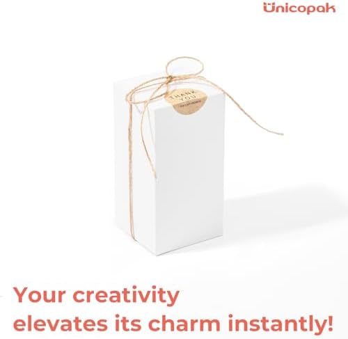 UnicoPak 10 Pack White Small Gift Boxes 3x3x6