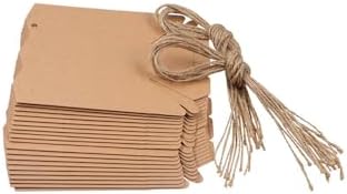 GUEDKIKL 20 Pcs Hexagon Kraft Paper Gift Boxes with Twine