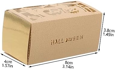 Veemoon 50pcs Halloween Treat Boxes with Spooky Designs