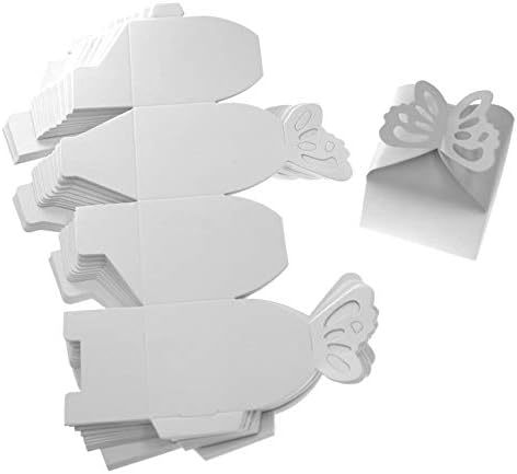 White Wedding Party Favors Candy Boxes - 50 Pieces