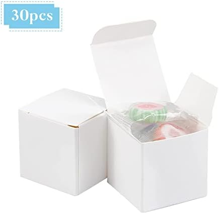 PH PandaHall 30 Pack Mini White Kraft Gift Boxes with Lid