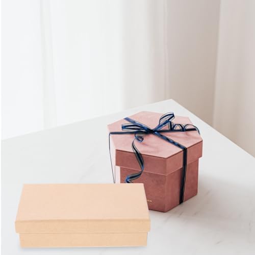 SHERCHPRY 5Pcs Kraft Gift Boxes for Wedding Favors and Parties