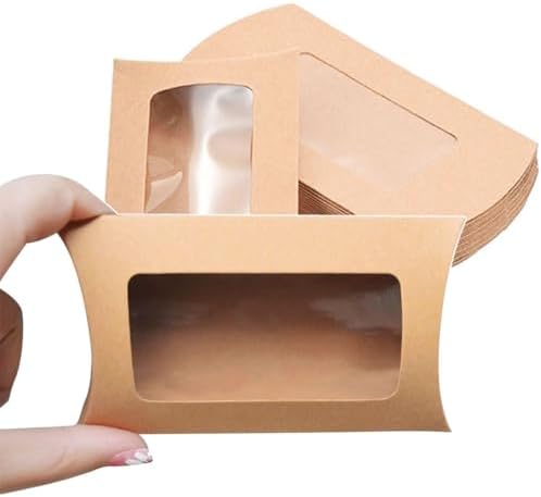 50Pcs Mini Cookie Box with Window for Party Favors