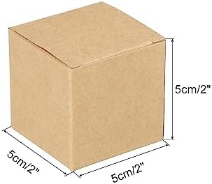 PATIKIL Brown Corrugated Gift Boxes 2x2x2 Inch Pack of 15