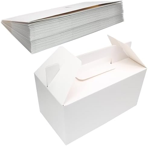 Biaungdo 30 Pack White Gable Boxes for Party Favor