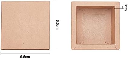Esowemsn 10pcs Brown Kraft Paper Gift Boxes for Packaging and Crafts