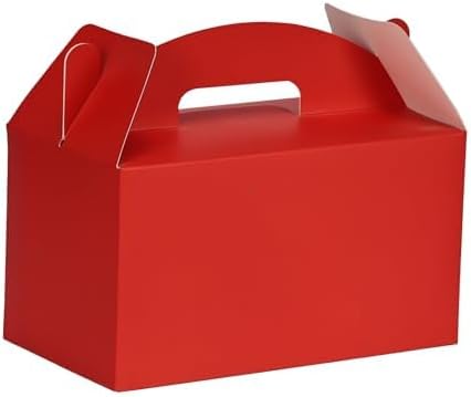 Aosric Red Gable Boxes with Handles 12 Pcs 945x5x5